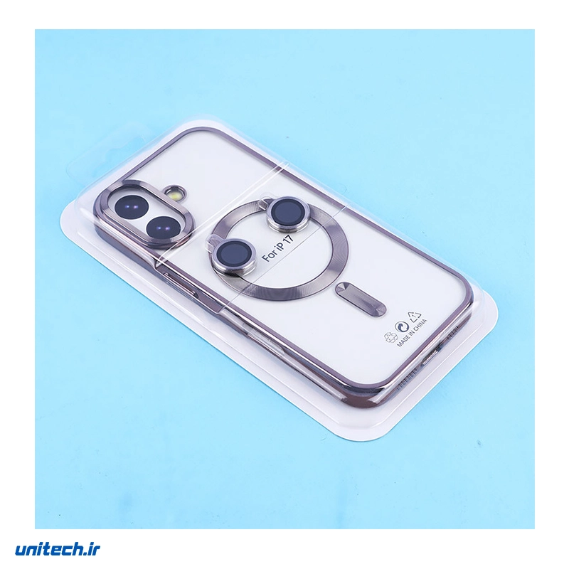 قاب ژله ای مگ سیف آیفون دور رنگی با محافظ لنز رینگی مناسب گوشی iphone 174